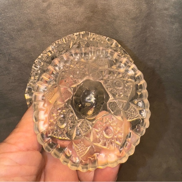 Vintage American Brilliance pedestal vase, bowl no chips or breaks - Picture 7 of 7